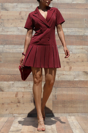DD8645, Double Button Down Mini Dress