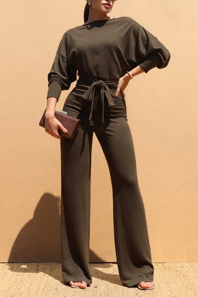 DD7584, OFF SHOULDER KNIT JUMPSUIT