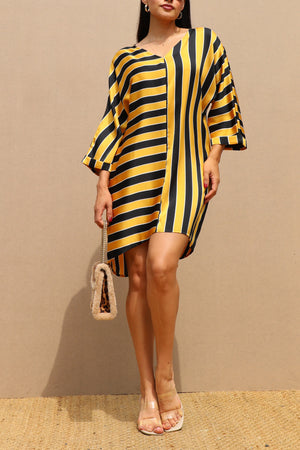 DD1893, V NECK SATIN MINI DRESS