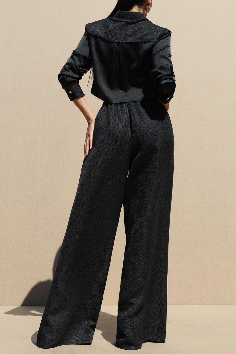 DD7593, BUTTON DOWN TOP AND PANT SET