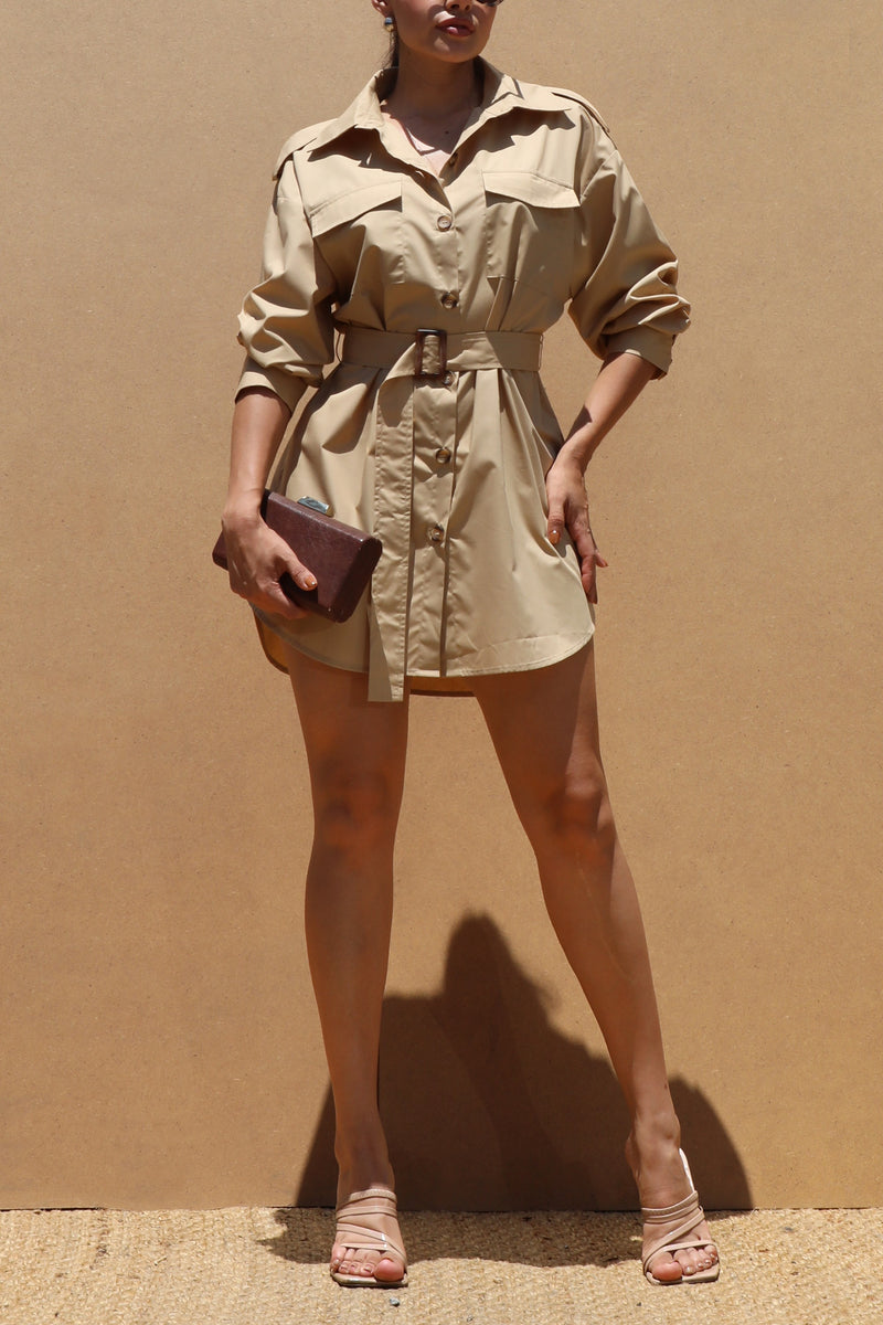 DD7409, LOOSE FIT WOVEN MINI DRESS