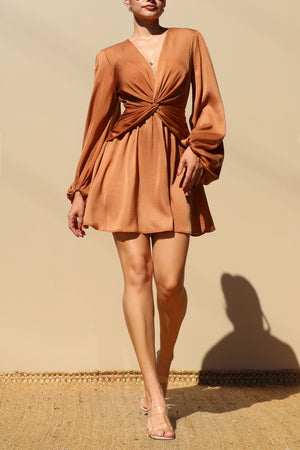 DD3881, TWIST WOVEN MINI DRESS