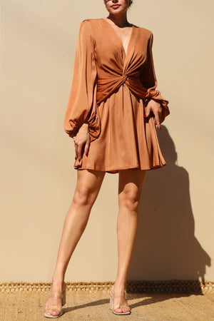 DD3881, TWIST WOVEN MINI DRESS