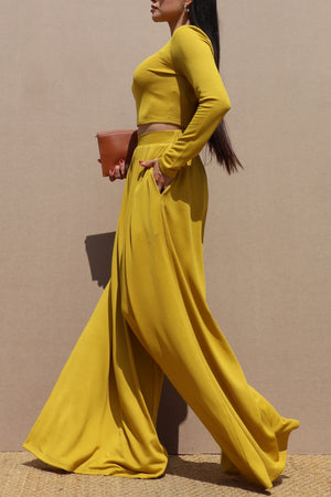 DD7620, RELAXED FIT KNIT TOP AND PANT SET