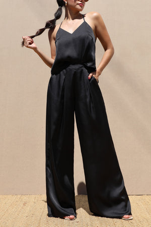 DD6502, V NECK CAMI TOP AND PANTS SET