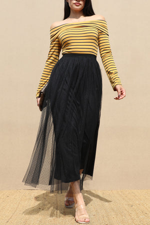 DD6479, OFF SHOULDER KNIT MIDI DRESS