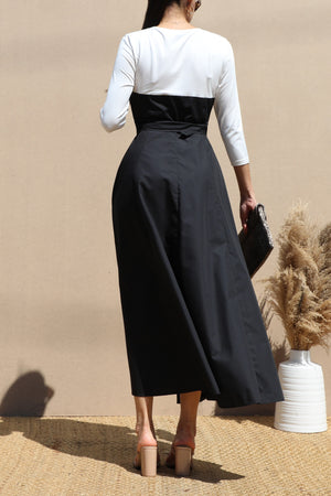 DD6472, BURBER WOVEN LONG DRESS