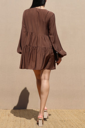 DD7745, LOOSE FIT WOVEN MINI DRESS