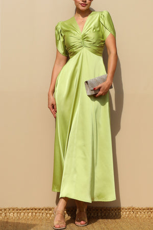 DD4938, TWIST SATIN LONG DRESS
