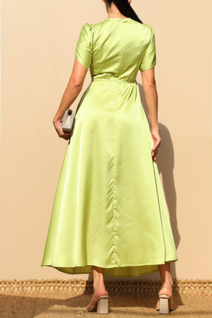 DD4938, TWIST SATIN LONG DRESS