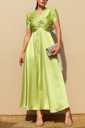 DD4938, TWIST SATIN LONG DRESS