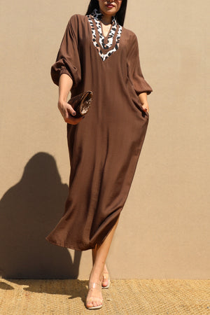 DD7705, LOOSE FIT WOVEN SHIRT DRESS