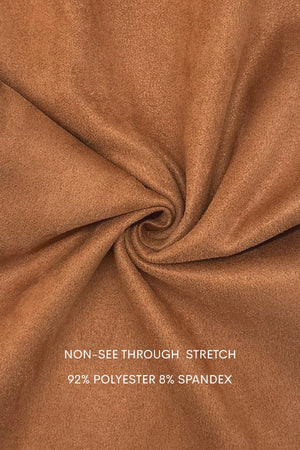 DD8765, Suede Belted Midi Dress