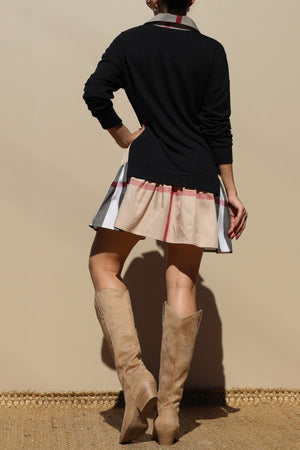DD7740, LEOPARD LOOSE FIT KNIT DRESS