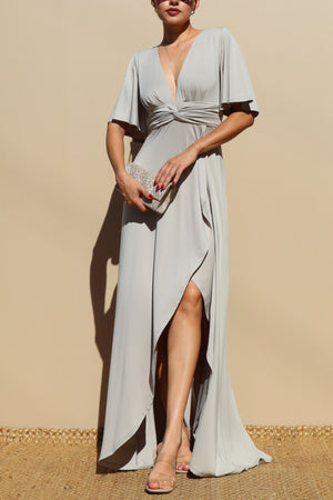 DD3526, Twisted Venetian Maxi Dress
