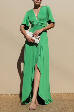 DD3526, Twisted Venetian Maxi Dress