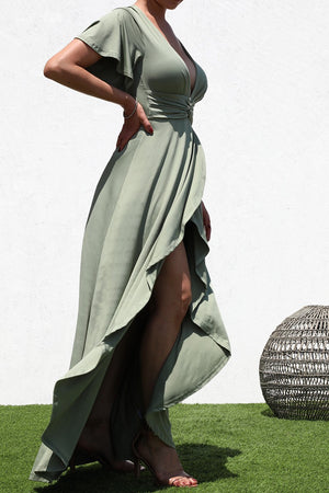 DD3526, Twisted Venetian Maxi Dress