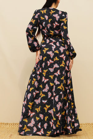 DD1888, TIE-FRONT DETAIL MAXI DRESS