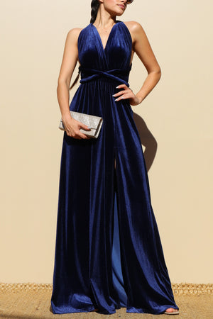 DD4809, MULTIWAY VELVET MAXI DRESS