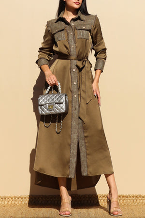 DD7820, BUTTON DOWN SATIN LONG DRESS