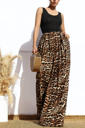 DD7877, LEOPARD TANK TOP KNIT JUMPSUIT