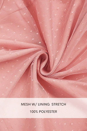 DD7842, LACE TOP MESH MIDI DRESS