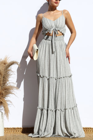 DD6982, PRINTED TIERED MAXI DRESS