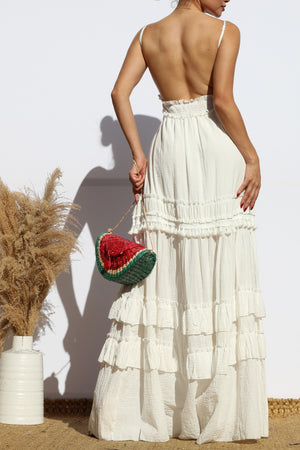 DD8188, OPEN BACK MAXI DRESS