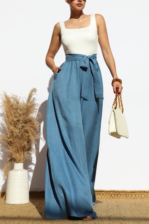 DD7983, SQUARE NECK KNIT JUMPSUIT