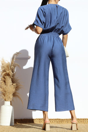 DD8121, V NECK LOOSE FIT JUMPSUIT