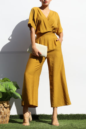 DD8121, V NECK LOOSE FIT JUMPSUIT
