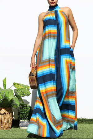 DD8105, PRINTED LOOSE FIT JUMPSUIT