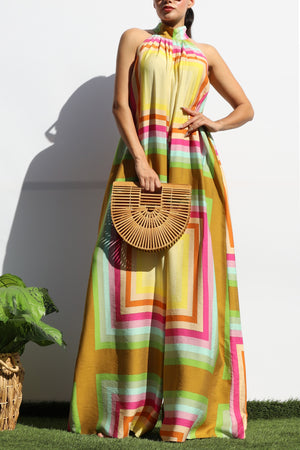 DD8105, PRINTED LOOSE FIT JUMPSUIT