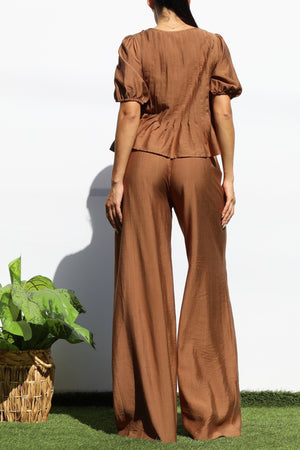 DD7948, RIBBON TIE TOP AND PANTS SET