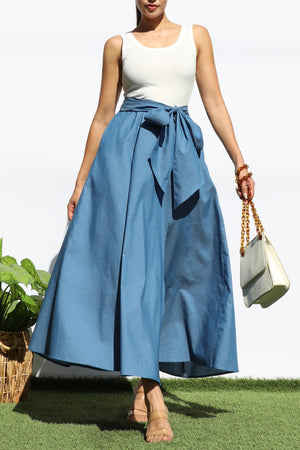 DD7903, TANK TOP DENIM MIDI DRESS