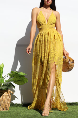 DD8138, LACE CUT OUT MAXI DRESS