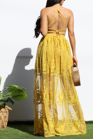 DD8138, LACE CUT OUT MAXI DRESS