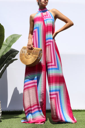 DD8105, PRINTED LOOSE FIT JUMPSUIT