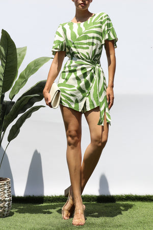 DD8209, LEAF WRAP ROMPER