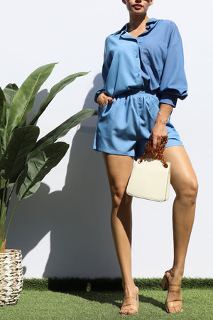 DD4835, LOOSE FIT SHIRT TOP AND SHORT PANT SET
