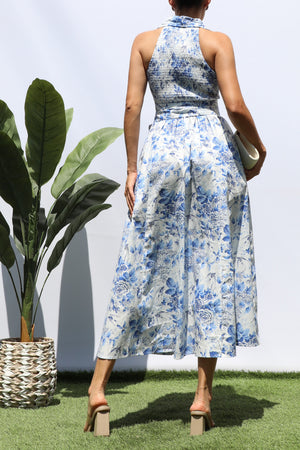 DD8244, PRINTED BUTTON DOWN MIDI DRESS