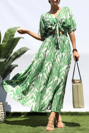 DD8275, PRINTED LOOSE FIT MIDI DRESS