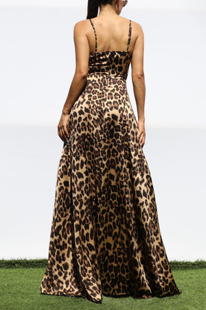 DD7859, RUCHED SATIN MAXI DRESS