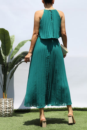 DD7021, PLEATED WOVEN MIDI DRESS
