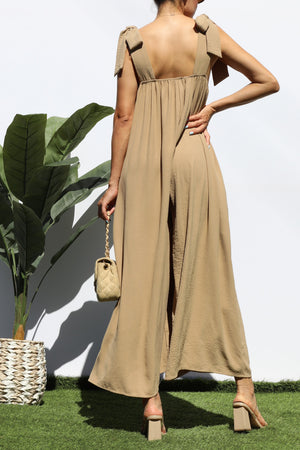 DD6388, LOOSE FIT V NECK JUMPSUIT