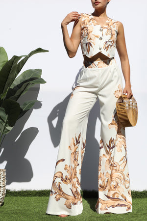 DD5145, PRINTED VEST AND PANT SET