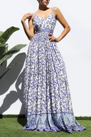 DD8360, BORDER PRINTED MAXI DRESS