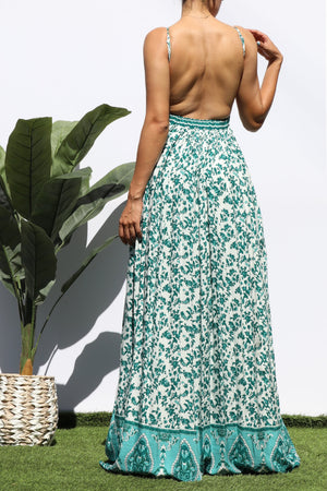 DD8360, BORDER PRINTED MAXI DRESS