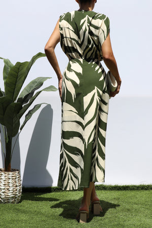 DD8193, PRINTED LOOSE FIT MIDI DRESS