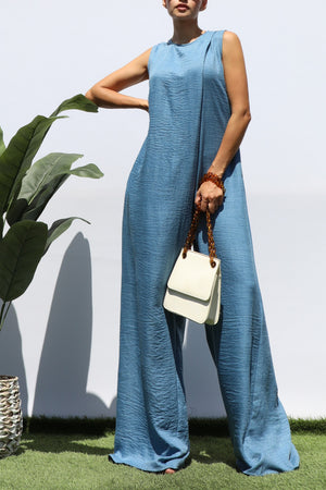 DD8198, LOOSE FIT FLARE-LEG JUMPSUIT